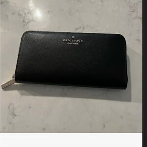 Kate Spade Black Zip-Around Wallet